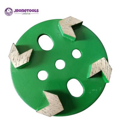 Round diamond polishing disc 4 arrows segs
